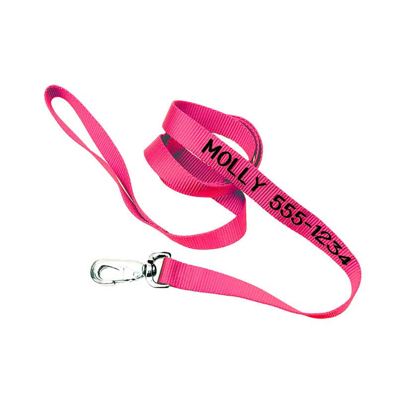Nylon Leash - with personalized Embroidery, - Lucky Pet